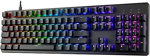 Tecware Phantom+ 104 (Black) Pink Switch (Linear, 58g)