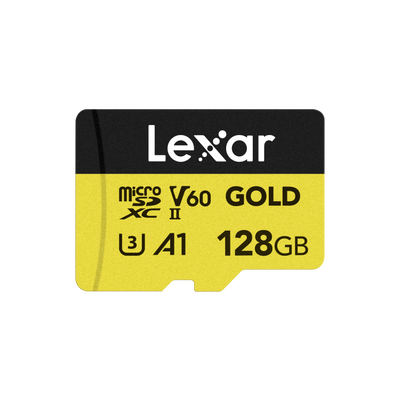 128GB Micro - Lexar® Professional GOLD microSDXC™ UHS-II Card (280MB/s)