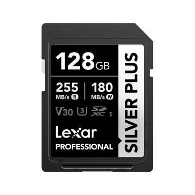 128GB SD - Lexar Professional SILVER PLUS SDXC™ UHS-I Card