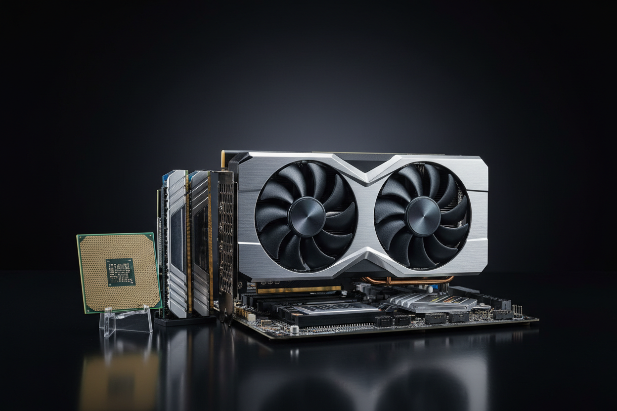 Graphic Cards, Processors, Ram, Motherboard