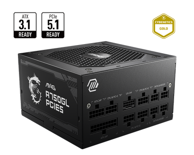 MSI MAG A750GL 750W ATX3.1 80+ GOLD FULL MODULAR PCIE 5.1 PSU