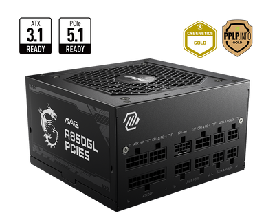 MSI MAG A850GL 850W ATX3.1 80+ GOLD FULL MODULAR PCIE 5.1 PSU