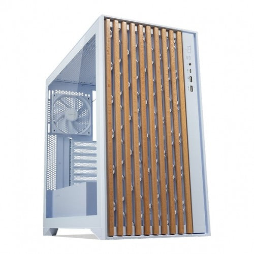Tecware Timber TG w/ 4 Fans (White)