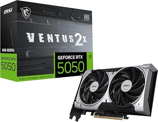 MSI RTX 5050 VENTUS 2X OC 8GB GAMING GRAPHICS CARD