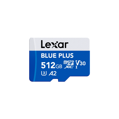512GB Micro - Lexar BLUE PLUS microSDXC™ UHS-I Card