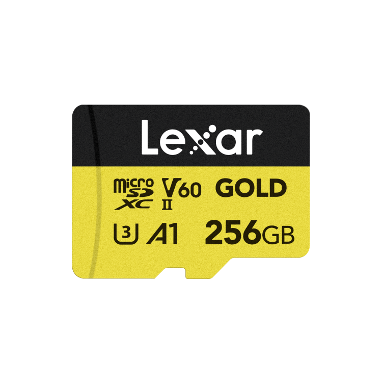 256GB Micro - Lexar® Professional GOLD microSDXC™ UHS-II Card (280MB/s)